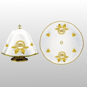 WELON NA PUSZKĘ BIAŁY HAFT IHS ( ŚR. 53cm .- OKRĄGŁY) (52609)