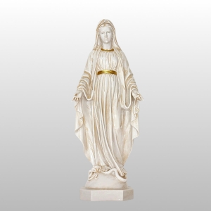 FIGURA MATKA BOŻA NIEPOKALANA KREMOWO-ZŁOTA WYS. 60 CM