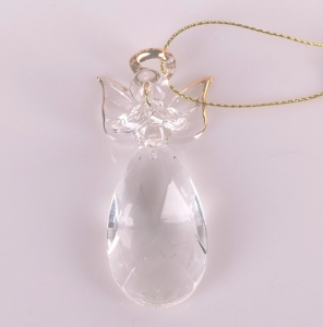 ZAWIESZKA ANIOŁEK SZKLANY 7,5 CM