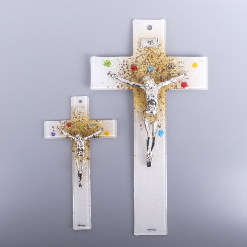 IT KRZYŻ SZKLANY TĘCZA 25 CM