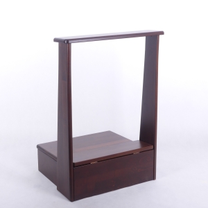 KLĘCZNIK SKŁADANY - PROSTY, ZE SCHOWKIEM, CIEMNY BRĄZ