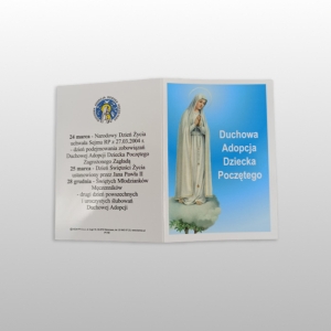 KARNET -"DUCHOWA ADOPCJA DZIECKA POCZĘTEGO"