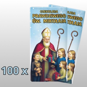 CZEKOLADA PRAWDZIWEGO ŚWIĘTEGO MIKOŁAJA 100 szt (7,00 zł/szt)