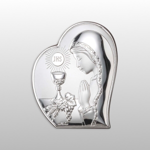 OBRAZEK KOMUNIA DZIEWCZYNKA SERCE 9x11