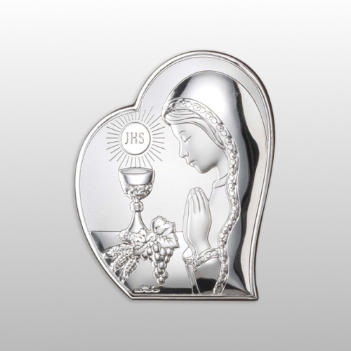 OBRAZEK KOMUNIA DZIEWCZYNKA SERCE 9x11