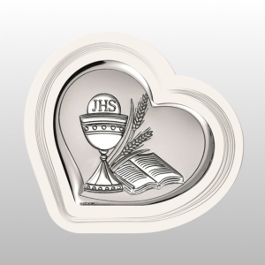 PANEL KOMUNIA SERCE KIELICH BIAŁY 11,4x10,6