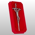 KRZYŻ WISZĄCY PAPIESKI KOLOR STARE SREBRO 27CM
