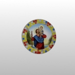 PLAKIETKA Z PRZYLEPCEM -ŚW.KRZYSZTOF KOŁO MOZAIKA