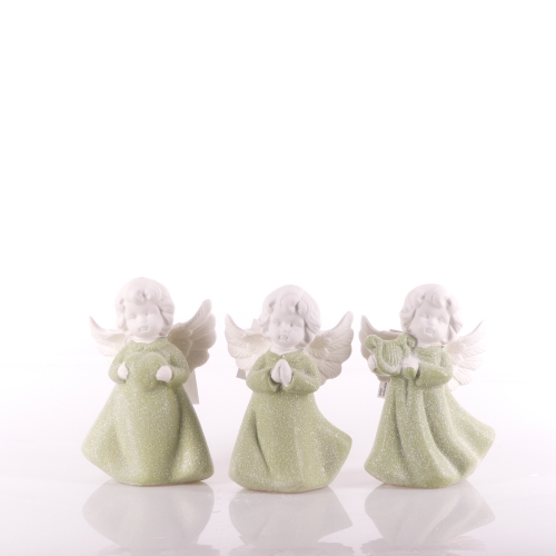 FIGURKA ANIOŁEK ZIELONY WYS. 13 CM MIX WZORÓW