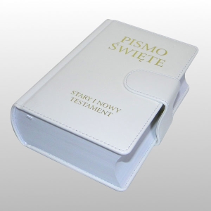 PISMO ŚWIĘTE STARY I NOWY TESTAMENT B6 Z ZAPINKĄ BIAŁE