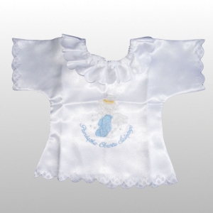 KOSZULKA WYPALANA ANIOŁ DUŻY HAFT NIEBIESKI