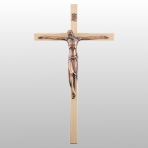 KRZYŻ WISZĄCY DREWNO KOLOR NATURALNY 47CM