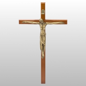 KRZYŻ WISZĄCY DREWNO KOLOR ORZECH 47CM