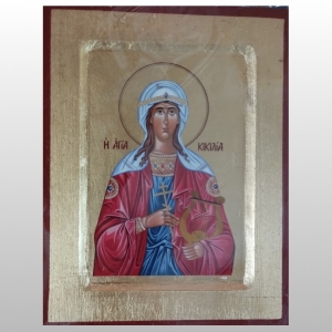 IKONA ŚW. CECYLIA, 14X18CM