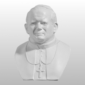 POPIERSIE OJCA ŚW. JANA PAWŁA II 17CM BIAŁY (653)