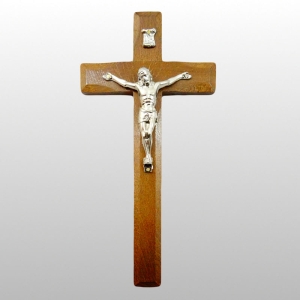 KRZYŻYK WISZĄCY DREWNIANY K-25x12 CIEMNY BRĄZ
