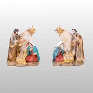 FIGURKA ŚW.RODZINA Z GWIAZDKĄ wys. 13cm