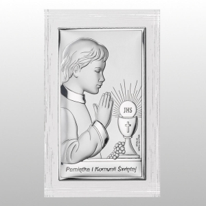PANEL KOMUNIA CHŁOPIEC PAMIĄTKA I KOMUNII ŚWIĘTEJ BIAŁY 9X13