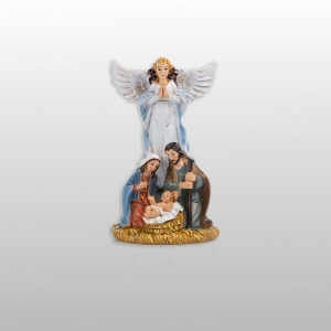 FIGURKA ŚW. RODZINA Z ANIOŁEM 11CM
