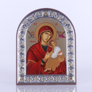 IKONA SREBRNA, MB NIEUSTAJĄCEJ POMOCY MIX (KOLOR) OWAL 12 X 15,5cm