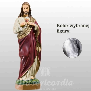 SERCE PANA JEZUSA 55CM SREBRNY (115)
