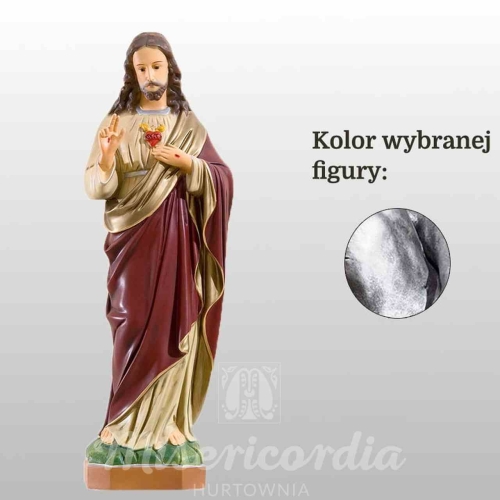 SERCE PANA JEZUSA 52CM SREBRNY (116)