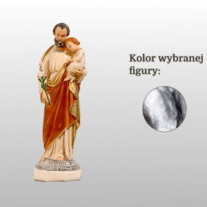 ŚW. JÓZEF OPIEKUN (Z DZIECIĄTKIEM I LILIJKĄ) 40CM SREBRNY (756)