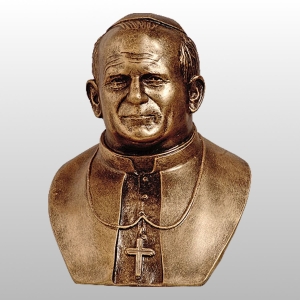 POPIERSIE OJCA ŚW. JANA PAWŁA II 17CM ZŁOTY (653)