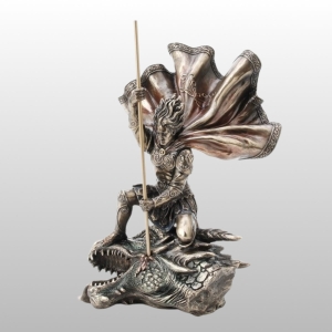 FIGURA ŚW. JERZY I SMOK 29 CM