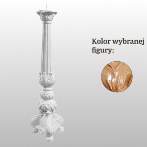 LICHTARZ ŻYWICZNY 58 CM KOLOR DREWNA (966)