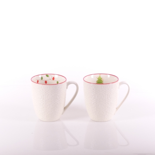 KUBEK PORCELANOWY ŚWIATECZNY 400 ML