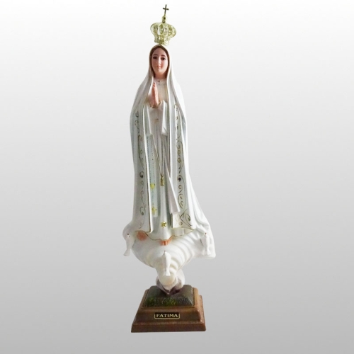 FIGURA MATKA BOŻA FATIMSKA SZKLANE OCZY 44 CM 04.1035