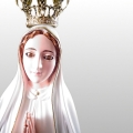 FIGURA MATKA BOŻA FATIMSKA SZKLANE OCZY 44 CM 04.1035