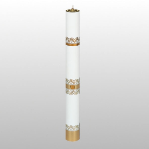 ŚWIECA NA OLEJ 60cm -biała wkł.reg