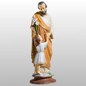 ŚW. JÓZEF OPIEKUN (Z JEZUSEM STOJĄCYM I LILIJKĄ) 47CM KOLOR (755)