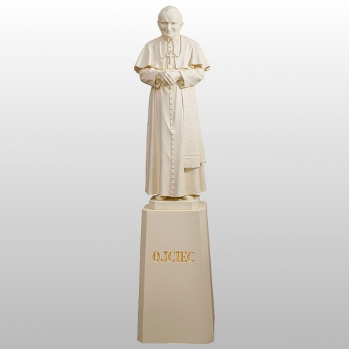 FIGURA OJCA ŚW. JANA PAWŁA II na postumencie 195CM ECRU (630)