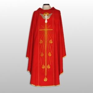 ORNAT HAFTOWANY GŁADKI CZERWONY (42885)