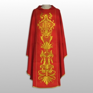 ORNAT HAFTOWANY GŁADKI CZERWONY (42888)