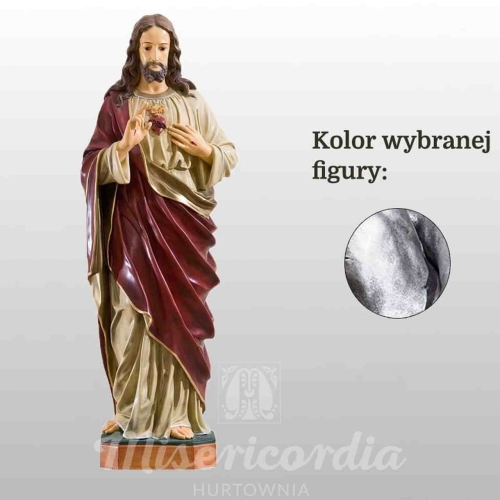 SERCE PANA JEZUSA 85CM SREBRNY (111)