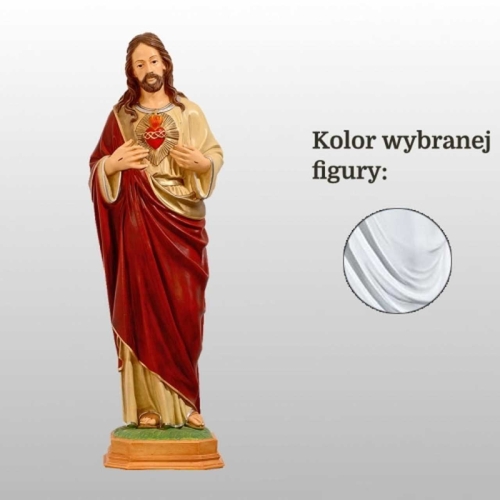 SERCE PANA JEZUSA 80CM BIAŁY (112)