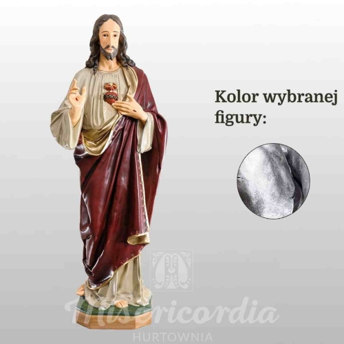 SERCE PANA JEZUSA 125CM SREBRNY (124)