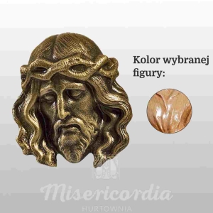 GŁOWA CHRYSTUSA - PŁASKORZEŹBA 12CM DREWNO (130)