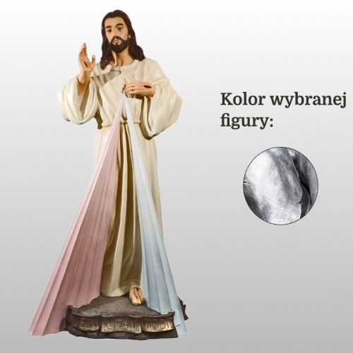 JEZUS MIŁOSIERNY (JEZU UFAM TOBIE) 175CM SREBRNY (150)