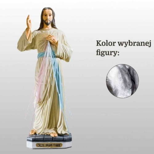 JEZUS MIŁOSIERNY (JEZU UFAM TOBIE) 120CM SREBRNY (151)
