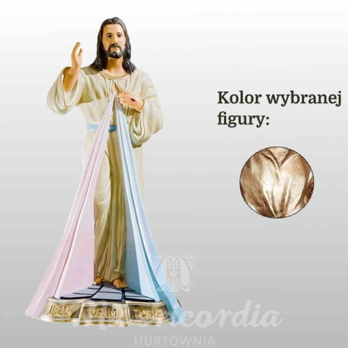 JEZUS MIŁOSIERNY (JEZU UFAM TOBIE) 90CM WŁOSKIE ZŁOTO (152)