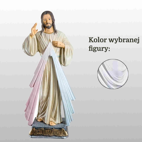 JEZUS MIŁOSIERNY (JEZU UFAM TOBIE) 75CM BIAŁY (154)