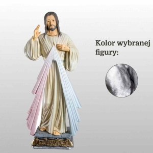JEZUS MIŁOSIERNY (JEZU UFAM TOBIE) 75CM SREBRNY (154)