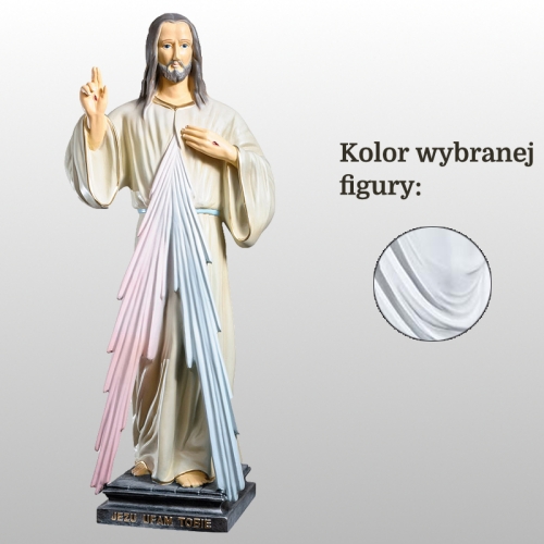 JEZUS MIŁOSIERNY(JEZU UFAM TOBIE) 60CM BIAŁY (156)