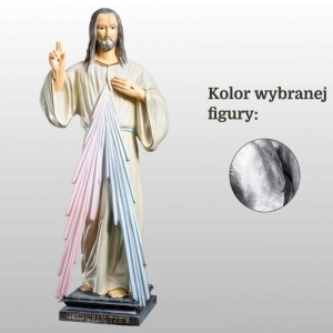 JEZUS MIŁOSIERNY(JEZU UFAM TOBIE) 60CM SREBRNY (156)