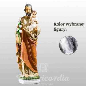 ŚW. JÓZEF OPIEKUN (Z DZIECIĄTKIEM I LILIJKĄ) 80CM SREBRNY (754)